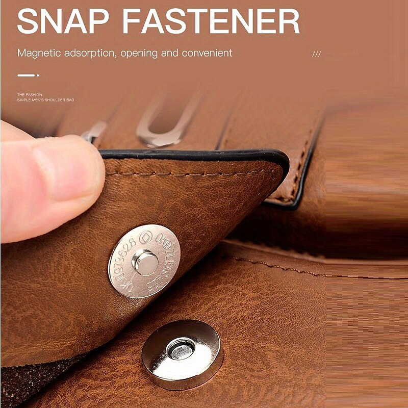 Men Shoulder Bag Business Crossbody Messenger Bag for 10.4 iPad PU Leather Business Handbags Men Messenger Bags Fashion Man Crossbody Bag