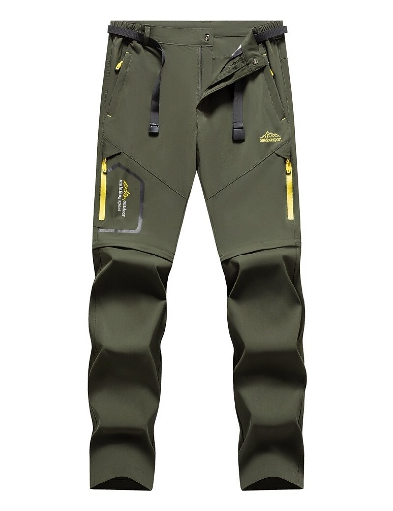 Men's Trousers Convertible Tactical Pants Casual Pants Hiking Pants Outdoor Pants Pocket  Solid Color Waterproof Quick Dry Daily Outdoor Holiday Streetwear Stylish Khaki Black Inelastic