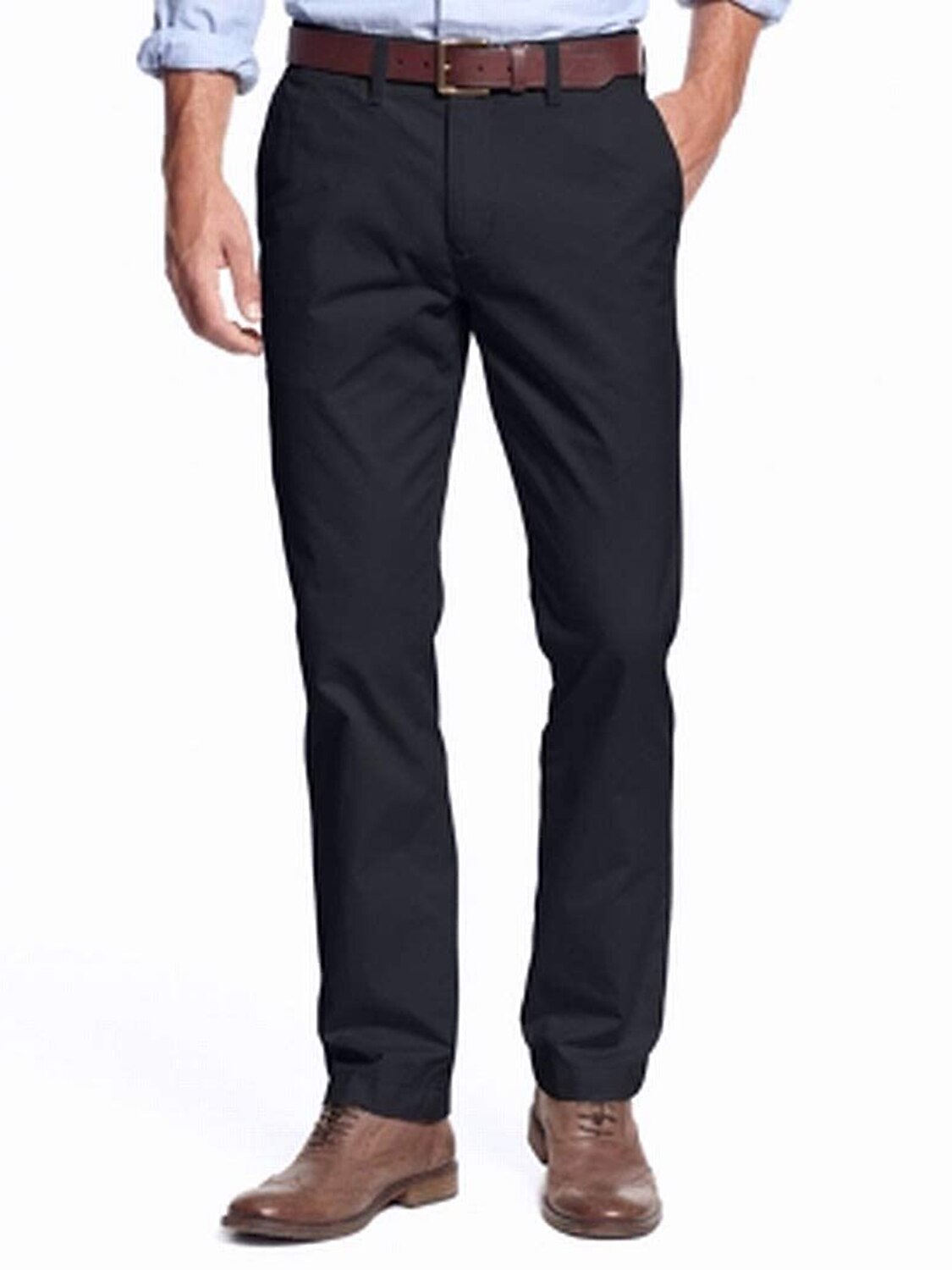 Men's Trousers Chinos Chino Pants Pocket Plain Comfort Breathable Outdoor Daily Going out Fashion Casual Black Khaki