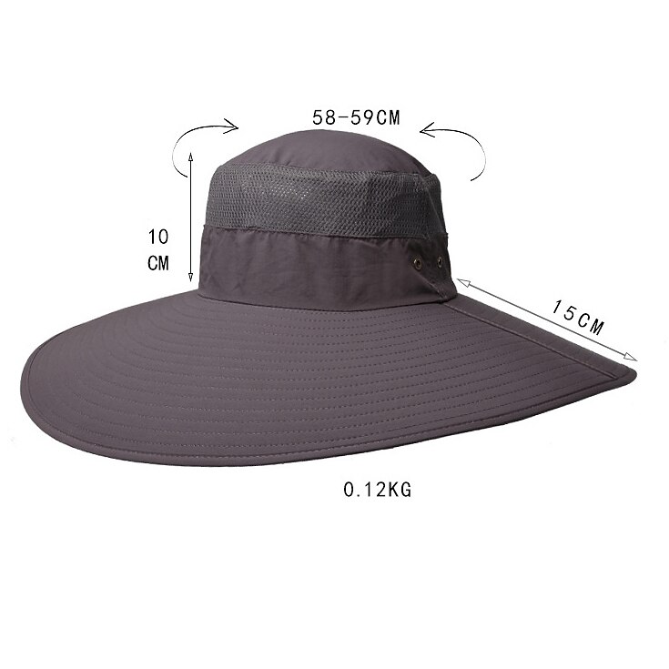 Super Wide Brim Sun Hat UPF50+ Waterproof Bucket Hat Sunscreen Sun Hat Fishing Hat Fisherman Hat Hiking Hat for Fishing Hiking Camping, Army Green Grey Dark Gray
