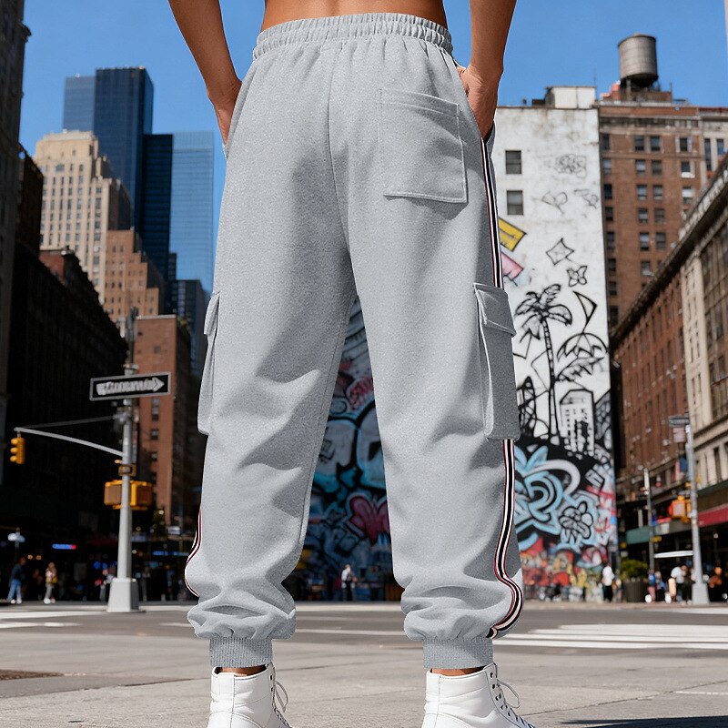 Men's Sweatpants Fleece Pants Joggers Trousers Winter Pants Drawstring Pocket Elastic Waist Plain Comfort Warm Sports Outdoor Daily Fashion Casual ArmyGreen Black Micro-elastic