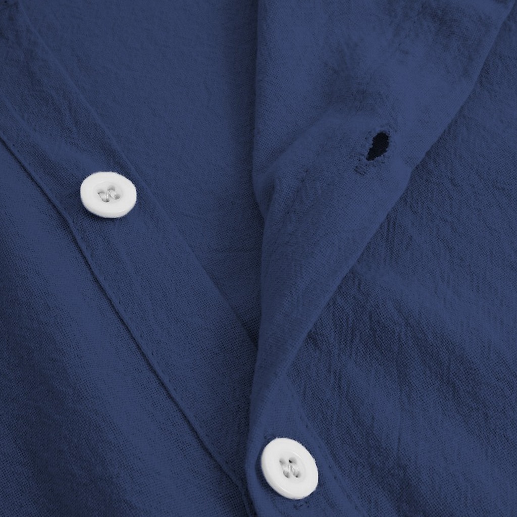 3-Piece Men's Shirt Linen Shirt Summer Shirt Beach Wear Button Up Shirt Plain Casual Beach Black+White+Gray Navy Blue+Blue+White Khaki+Green+Navy Blue Navy Blue+Blue+Black Short Sleeve Turndown Summer