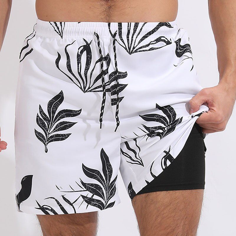 Men's Board Shorts Swim Shorts Swim Trunks Drawstring With Compression Liner Gradient Graphic Prints Quick Dry Surfing Casual Holiday Hawaiian Boho 1 5