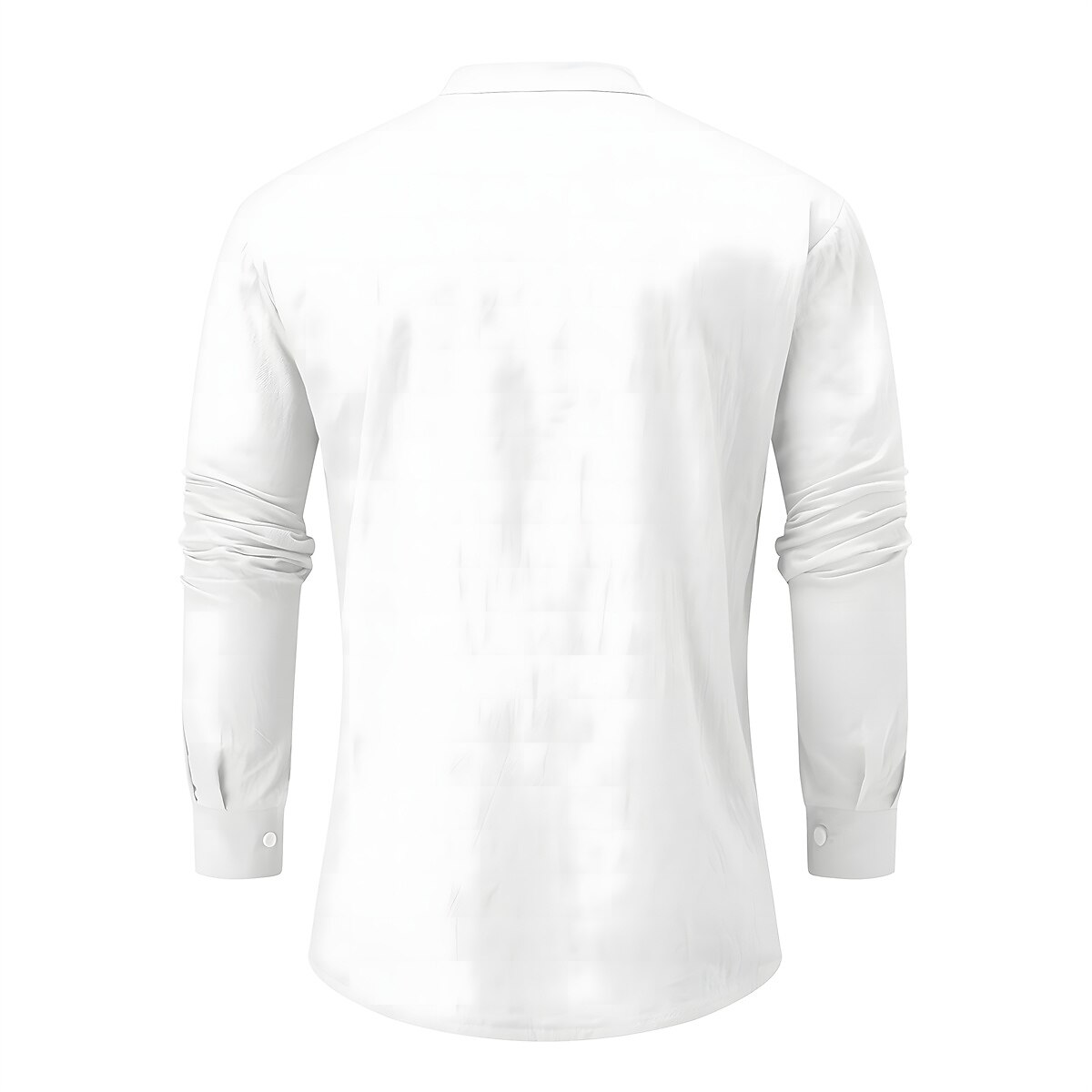 Men's Shirt Linen Shirt Band Collar Shirt Summer Shirt Beach Wear Solid Color Street Hawaiian Light Blue Wine Red Black White Long Sleeve Collar Summer Spring Clothing Apparel