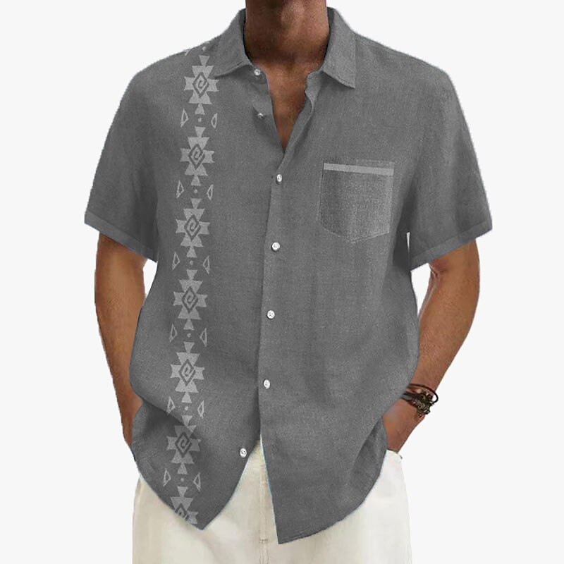 Men's Shirt Summer Hawaiian Shirt Graphic Shirt Aloha Shirt Floral Turndown Khaki+Khaki Black Light Green Navy Blue Royal Blue 3D Print Outdoor Street Short Sleeve 3D Print Button-Down Clothing