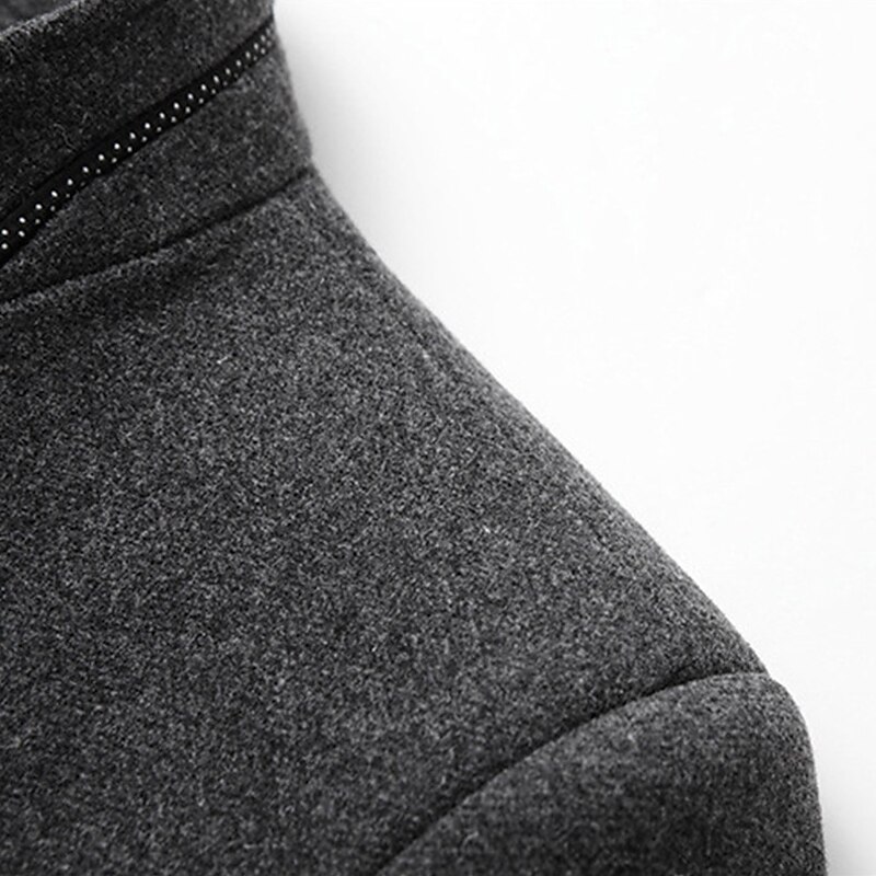 Men's Peacoat Trench Coat Vacation Daily Fall Winter Windproof Outerwear Clothing Apparel Fashion Classic Plain Pocket Stand Collar Single Breasted