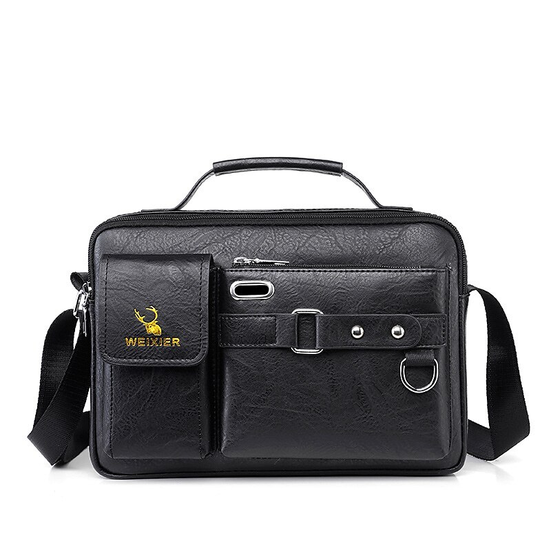 Men Shoulder Bag Business Crossbody Messenger Bag for 10.4 iPad PU Leather Business Handbags Men Messenger Bags Fashion Man Crossbody Bag