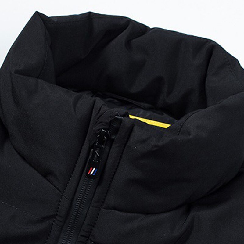 Men's Winter Coat Winter Jacket Puffer Jacket Zipper Pocket Polyster Pocket Outdoor Date Casual Daily Regular Fashion Casual Thermal Warm Windproof Winter Plain Black White Red Green Puffer Jacket