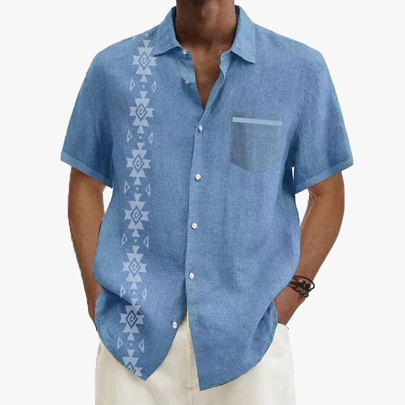 Men's Shirt Summer Hawaiian Shirt Graphic Shirt Aloha Shirt Floral Turndown Khaki+Khaki Black Light Green Navy Blue Royal Blue 3D Print Outdoor Street Short Sleeve 3D Print Button-Down Clothing