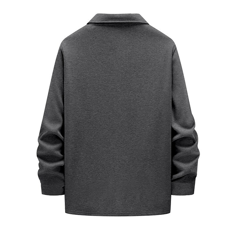 Men's Lightweight Jacket Cargo Jacket Casual Jacket Vacation Daily Warm Pocket Spring Fall Plain Fashion Classic Lapel Regular Black Red Khaki Light Grey Dark Gray Jacket