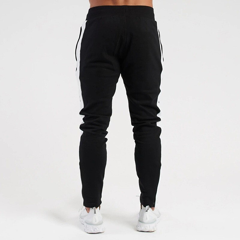 Men's Sweatpants Athletic Pants Active Pants Trousers Casual Pants Drawstring Elastic Waist Color Block Moisture Wicking Breathable Full Length Outdoor Daily Running Fashion Classic Style Black White