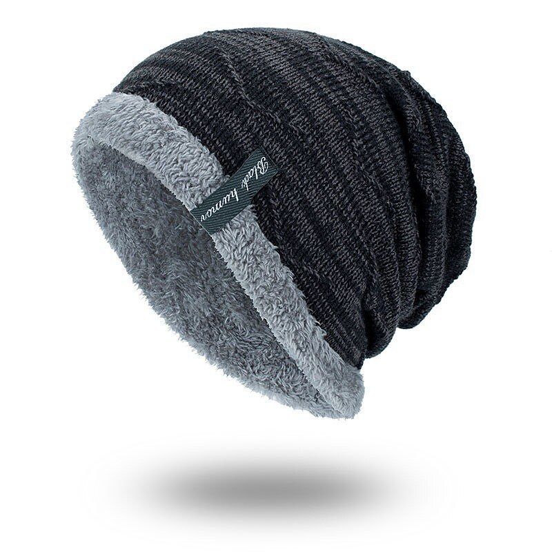 Hat Protective Hat Men's Black Gray Wine Outdoor Daily Pure Color Pure Color Warm / Fall / Winter