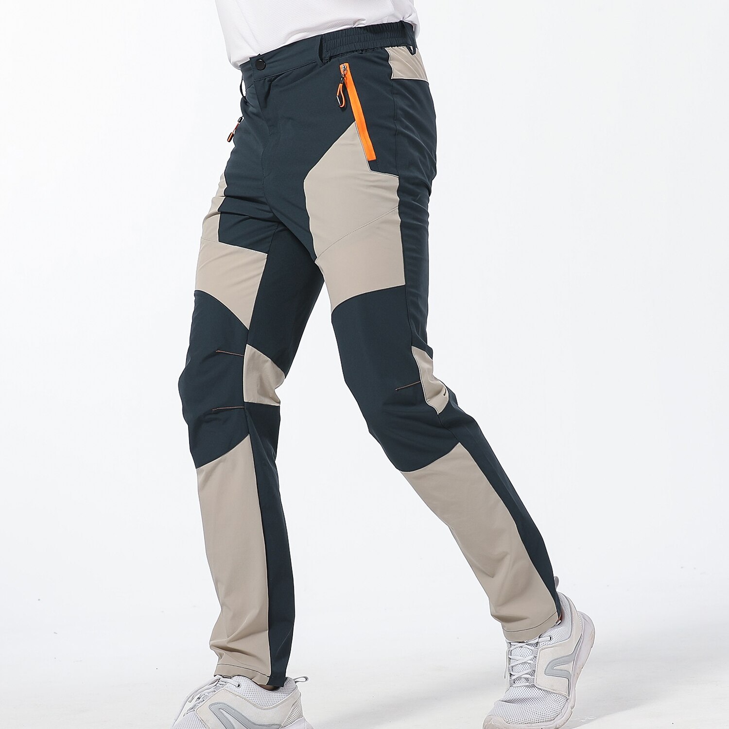 Men's Cargo Pants Hiking Pants Work Pants Trousers Safari Outdoor Pants Water Resistant Windproof Quick Dry Stretch 3 Zipper Pocket Elastic Waist Bottoms Black Khaki Army Green Climbing