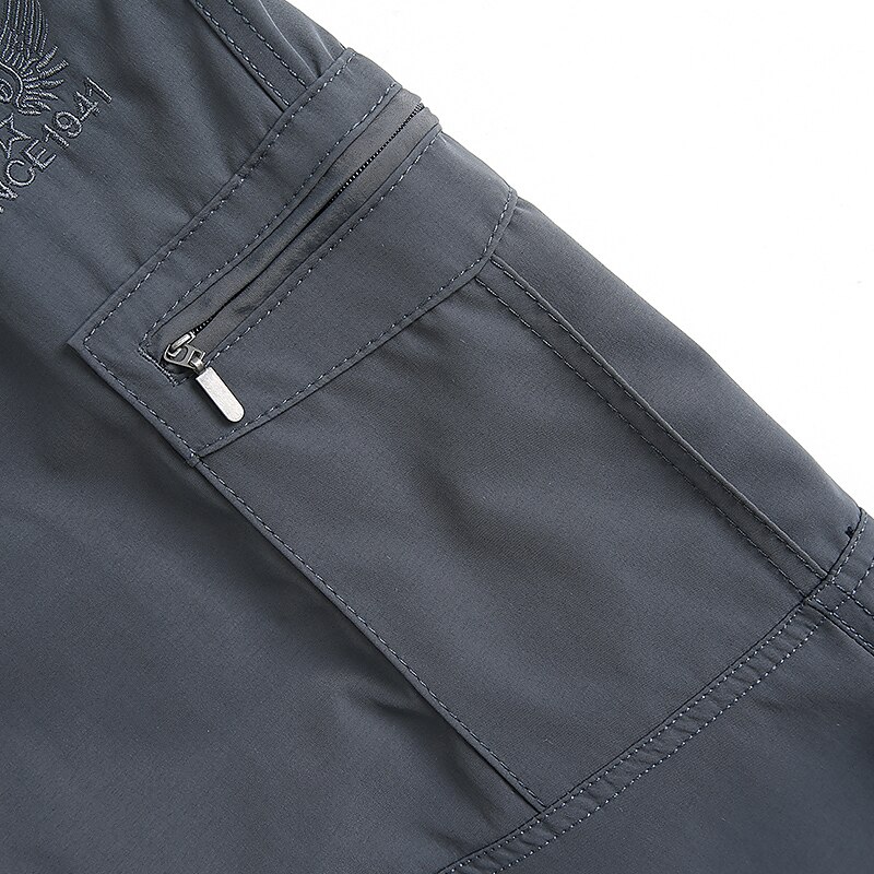 Men's Hiking Pants Trousers Fleece Lined Pants Softshell Pants Military Winter Outdoor Thermal Warm Windproof Multi Pockets Sweat wicking Pants / Trousers Bottoms Elastic Waist Zipper Pocket Black