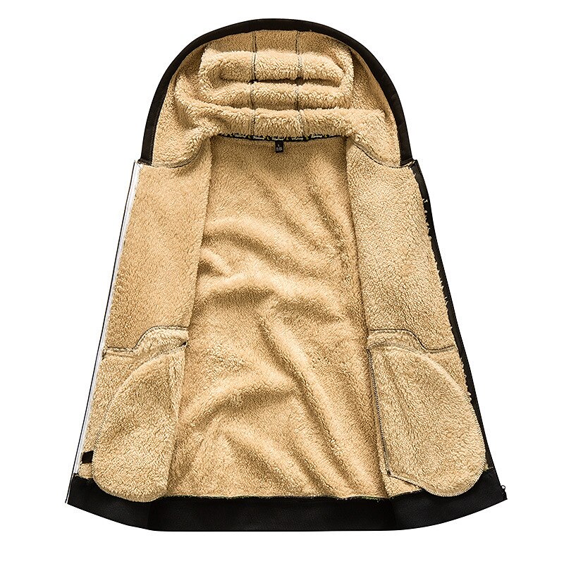 Men's Hoodie Jacket Hiking Windbreaker Hiking Fleece Jacket Outdoor Windproof Warm Breathable Lightweight Outerwear Winter Jacket Trench Coat Fishing Climbing Running Wine Red Army Green Navy Blue