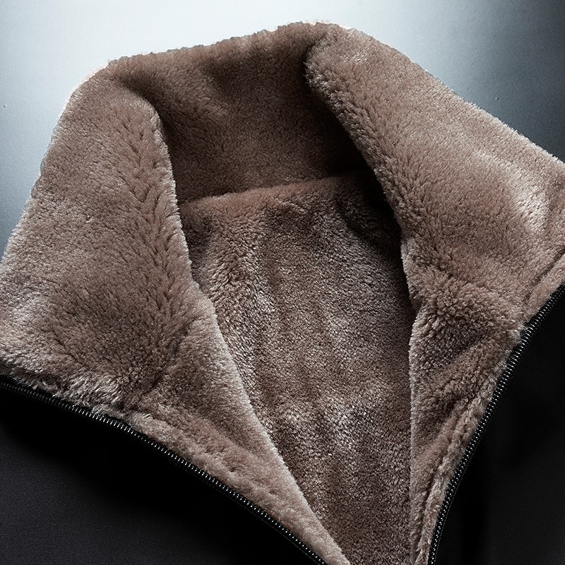 Men's Hiking Fleece Jacket Winter Outdoor Thermal Warm Waterproof Windproof Breathable Outerwear Winter Jacket Parka Hunting Ski / Snowboard Fishing Grey Black / Lightweight