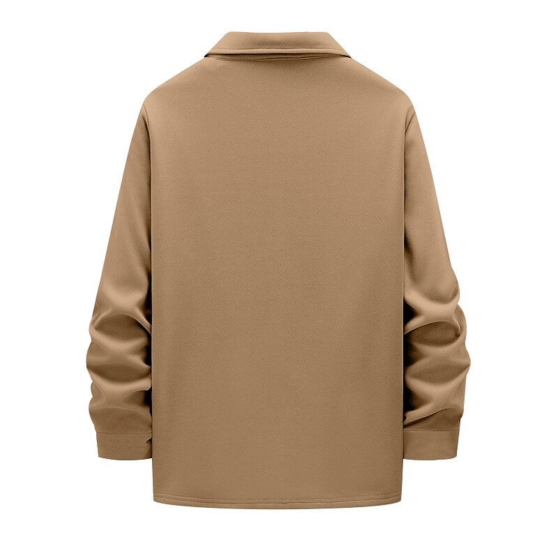 Men's Lightweight Jacket Cargo Jacket Casual Jacket Vacation Daily Warm Pocket Spring Fall Plain Fashion Classic Lapel Regular Black Red Khaki Light Grey Dark Gray Jacket