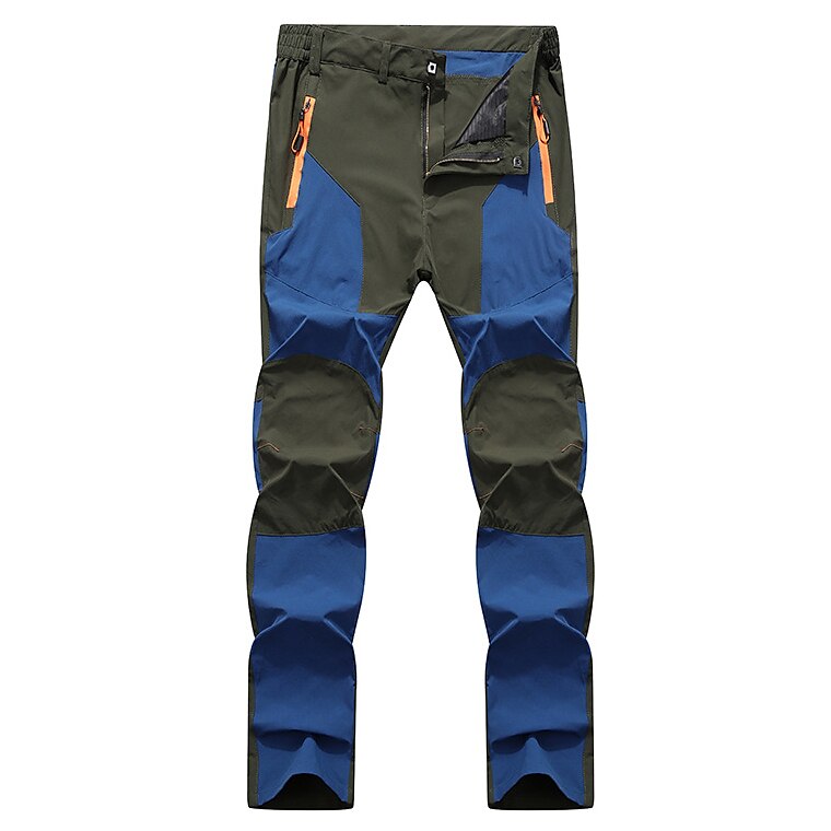 Men's Cargo Pants Hiking Pants Work Pants Trousers Safari Outdoor Pants Water Resistant Windproof Quick Dry Stretch 3 Zipper Pocket Elastic Waist Bottoms Black Khaki Army Green Climbing