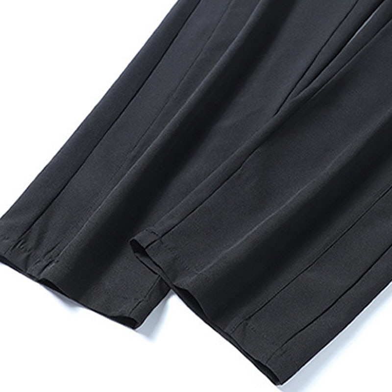 Men's Breathable Quick-dry Pants Cooling Pants Drawstring Pocket Elastic Waist Plain Lightweight  Full Length Casual Daily Outdoor Fashion Streetwear Black Navy Blue Micro-elastic