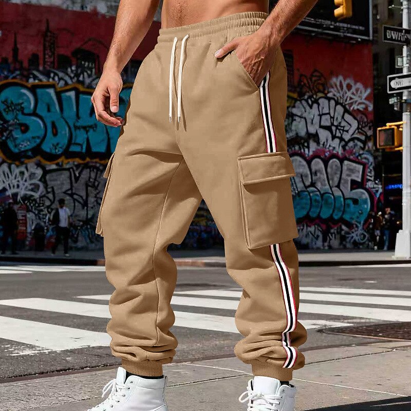 Men's Sweatpants Fleece Pants Joggers Trousers Winter Pants Drawstring Pocket Elastic Waist Plain Comfort Warm Sports Outdoor Daily Fashion Casual ArmyGreen Black Micro-elastic