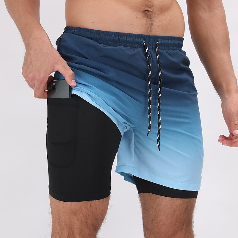 Men's Board Shorts Swim Shorts Swim Trunks Drawstring With Compression Liner Gradient Graphic Prints Quick Dry Surfing Casual Holiday Hawaiian Boho 1 5