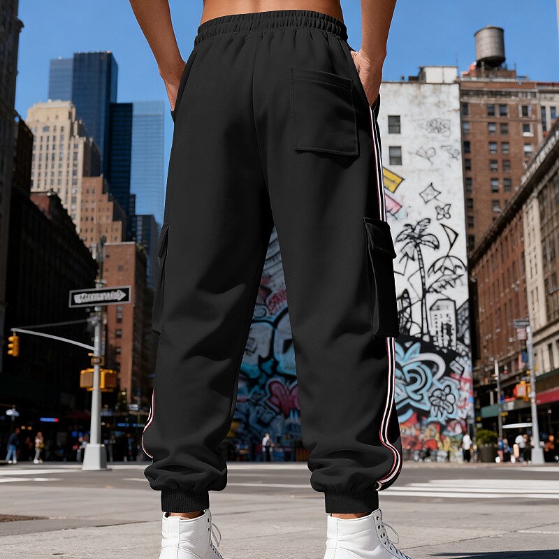 Men's Sweatpants Fleece Pants Joggers Trousers Winter Pants Drawstring Pocket Elastic Waist Plain Comfort Warm Sports Outdoor Daily Fashion Casual ArmyGreen Black Micro-elastic