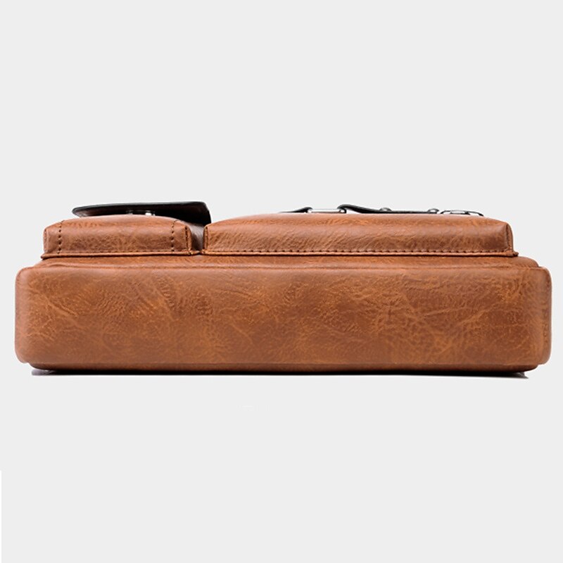 Men Shoulder Bag Business Crossbody Messenger Bag for 10.4 iPad PU Leather Business Handbags Men Messenger Bags Fashion Man Crossbody Bag
