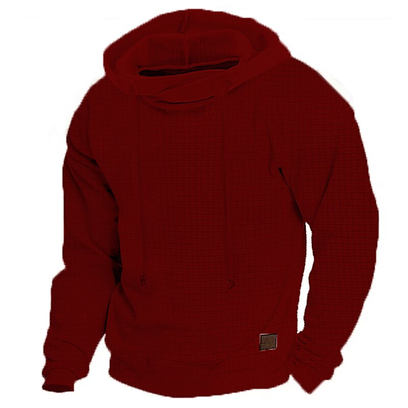 Men's Hoodie Black White Army Green Red Navy Blue Hooded Plain Sports & Outdoor Daily Sports Basic Designer Casual Spring &  Fall Clothing Apparel Hoodies Sweatshirts  Long Sleeve