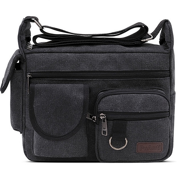 Men's Shoulder Messenger Bag Crossbody Bag Canvas Outdoor Daily Black Brown Green