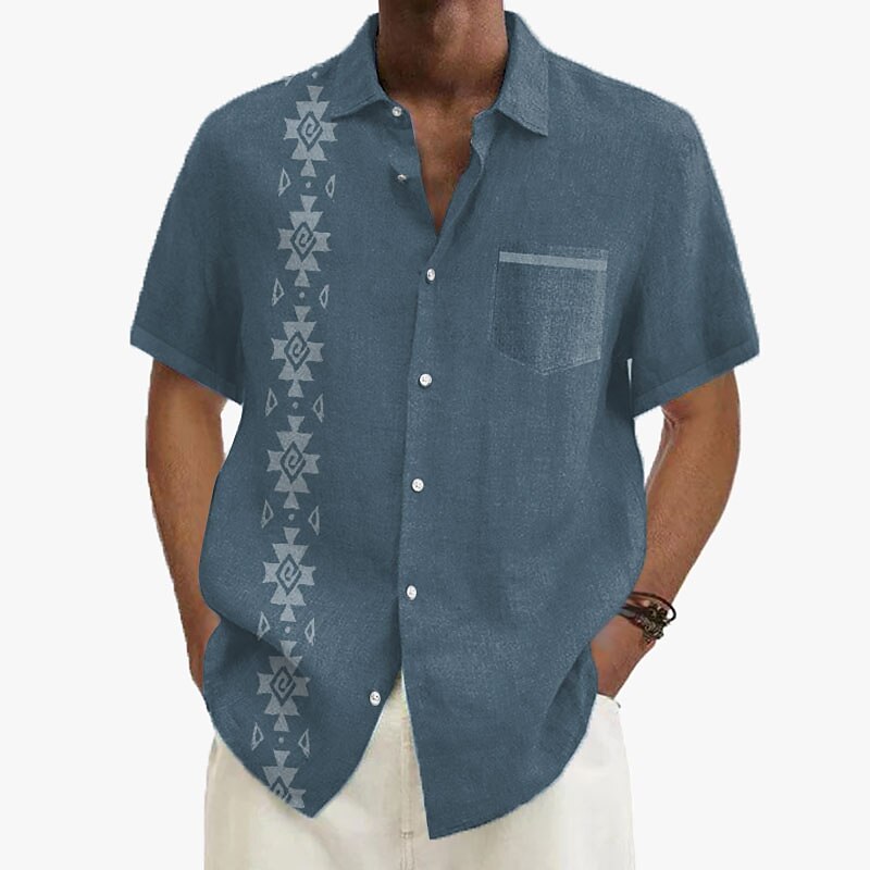 Men's Shirt Summer Hawaiian Shirt Graphic Shirt Aloha Shirt Floral Turndown Khaki+Khaki Black Light Green Navy Blue Royal Blue 3D Print Outdoor Street Short Sleeve 3D Print Button-Down Clothing