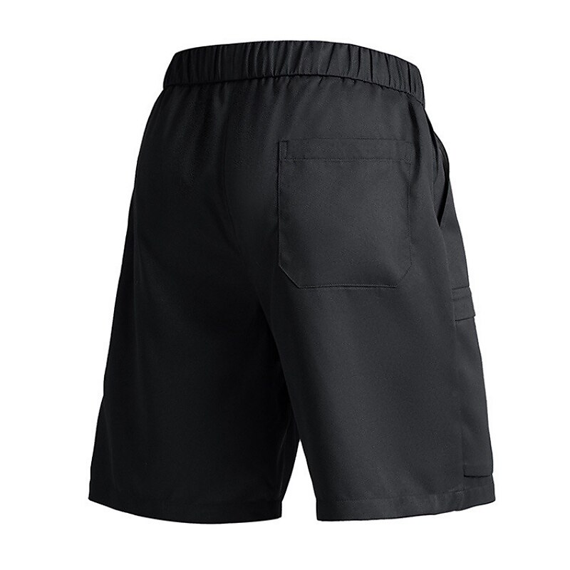 Men's Lightweight Cargo Shorts Comfort Waist Tactical Cargo Shorts Casual Shorts Drawstring Pocket Elastic Waist Plain Comfort Quick Dry Knee Length Outdoor Beach Vacation Vacation Fashion Khaki Black