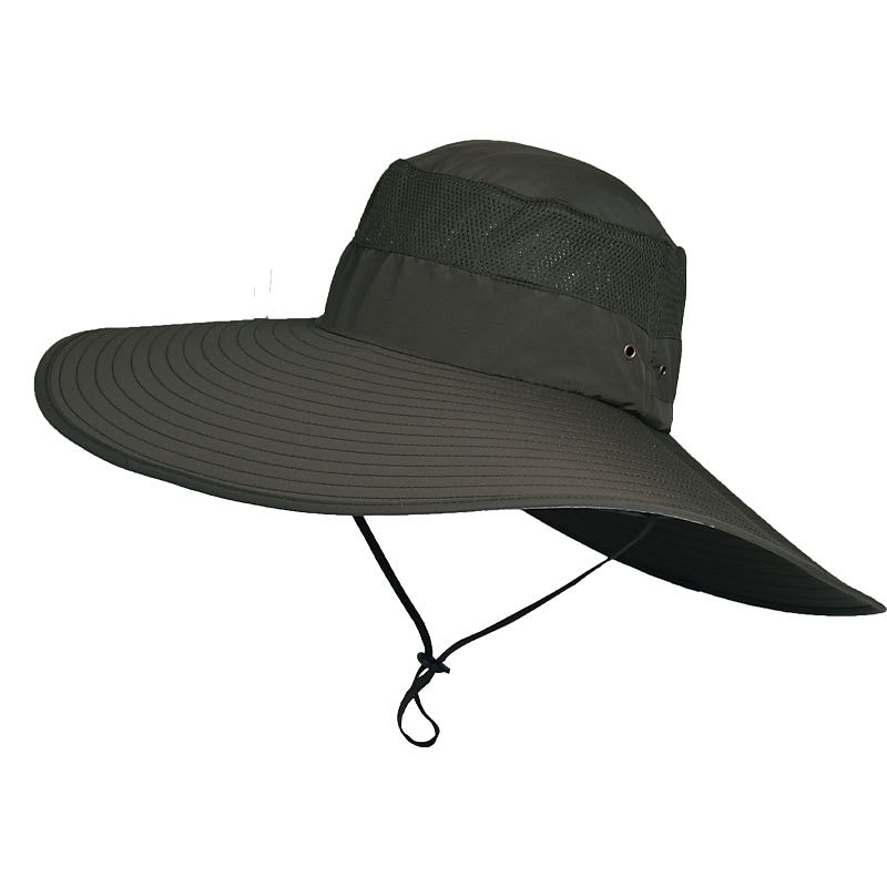 Super Wide Brim Sun Hat UPF50+ Waterproof Bucket Hat Sunscreen Sun Hat Fishing Hat Fisherman Hat Hiking Hat for Fishing Hiking Camping, Army Green Grey Dark Gray