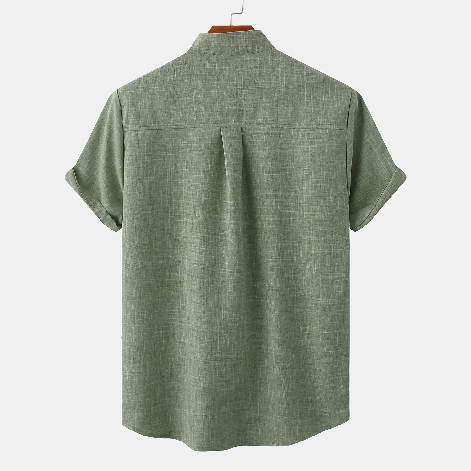 Men's Linen Shirt Casual Shirt Black White Yellow Short Sleeve Plain Henley Spring & Summer Hawaiian Holiday Clothing Apparel Front Pocket