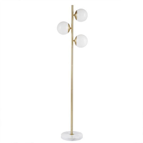 Holloway 3-Globe Light Floor Lamp with Marble Base