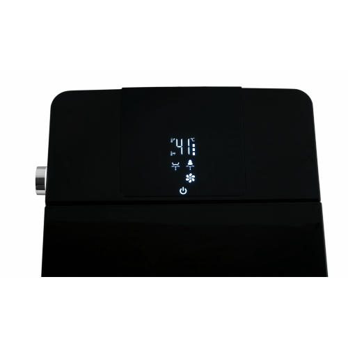 Multifunctional flat square smart toilet with automatic flush with remote control/foot sensor/night light/glass display Matte Black