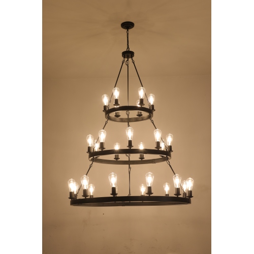 26 Light Metal Ring Chandelier