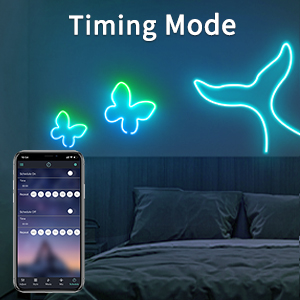 Led neon strip light 100ft time switch