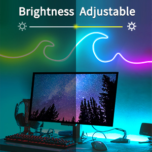 Led neon strip light 100ft Brightness adjustable