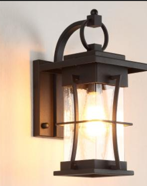 4 set Kichler Tournai 46" 4 Light Outdoor Wall Light with Clear Seeded Glass in Londonderry