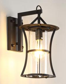 4 set Kichler Tournai 46" 4 Light Outdoor Wall Light with Clear Seeded Glass in Londonderry