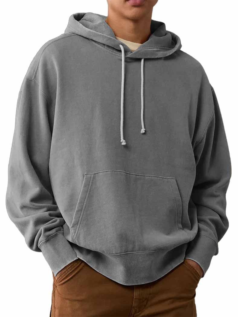 Men's Washed Old Cotton Outdoor Hooded Sweatshirt