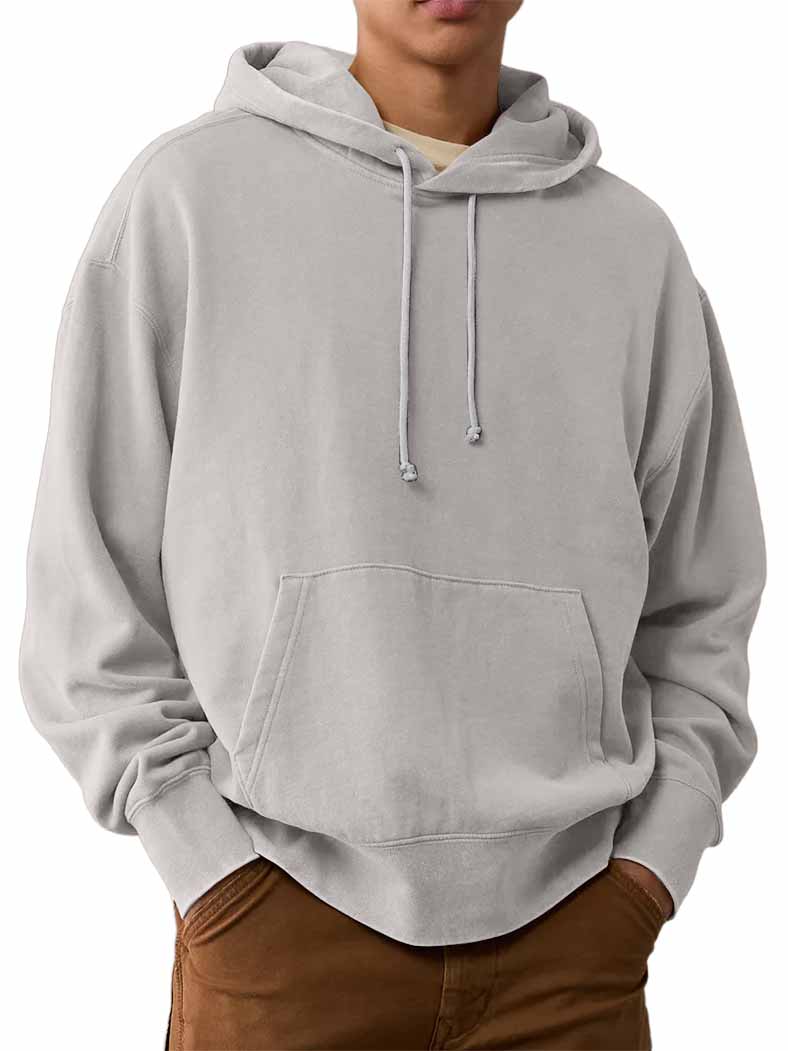 Men's Washed Old Cotton Outdoor Hooded Sweatshirt