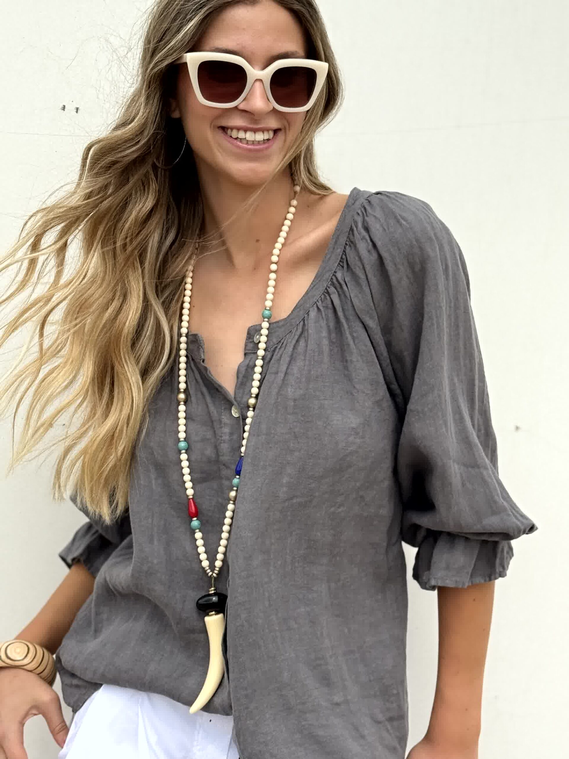 100% LINEN Button Loose Casual Shirt 🔥