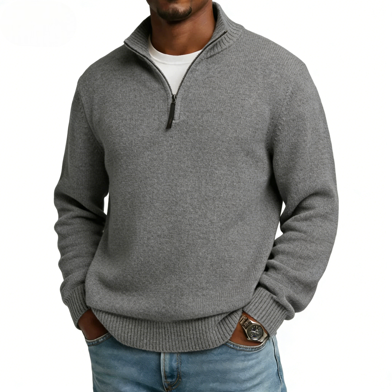 💥2026 NEW ARRIVAL💥Discount Sale 46%🔥-Zip Cashmere Turtleneck Sweater