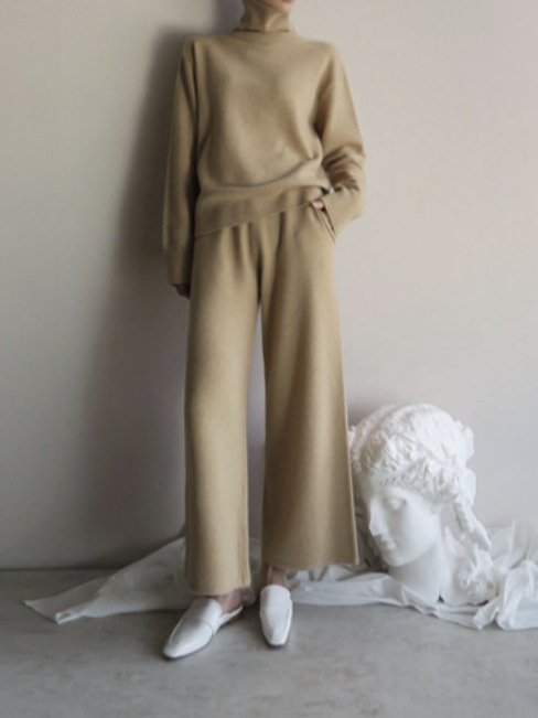 2025 Hot Sale Soft Cashmere Casual Sweater Suit