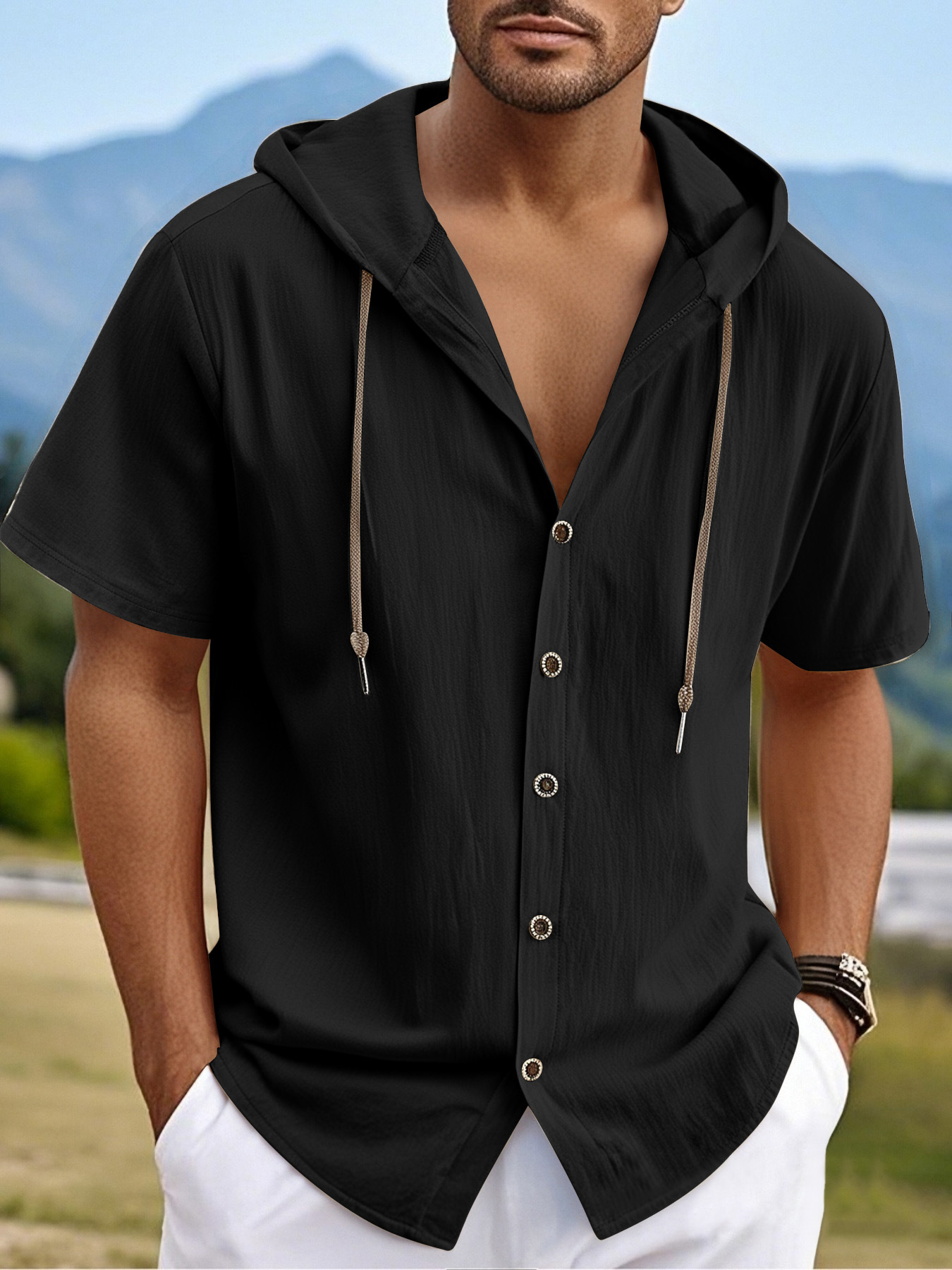 Cotton And Linen All Match Loose Hoodie