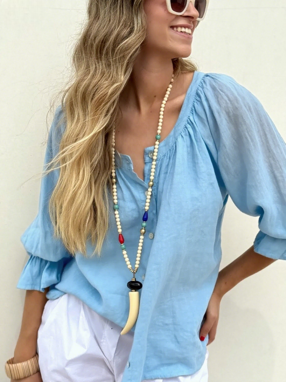 100% LINEN Button Loose Casual Shirt 🔥