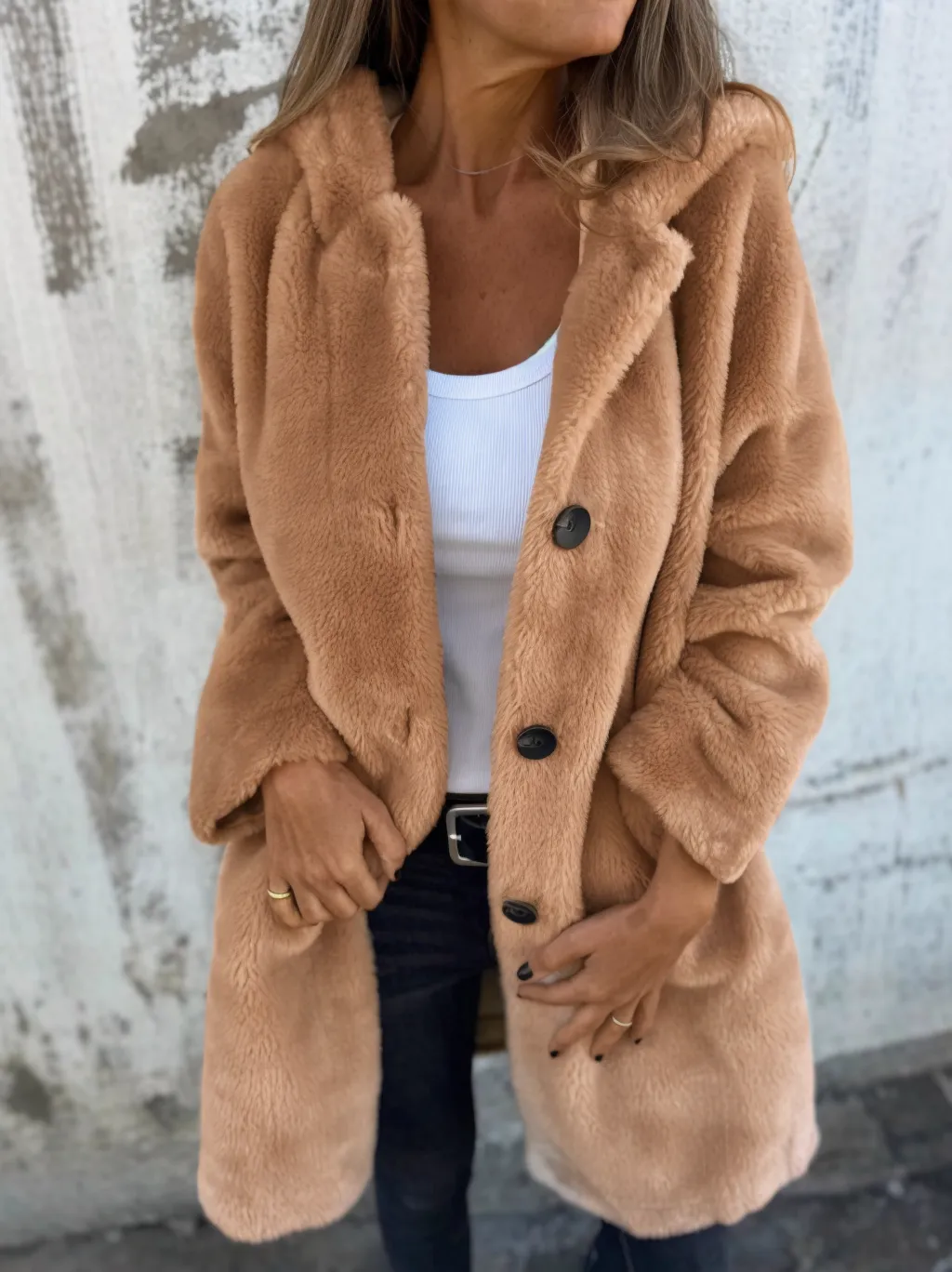 Women's Winter Plush Teddy Bear Coat Hooded Jacket