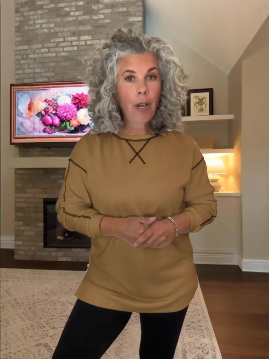 Women‘s Oversize Sweatshirt Crewneck Tunic Pollover Shirts Side Zipper Hoodie Sweater