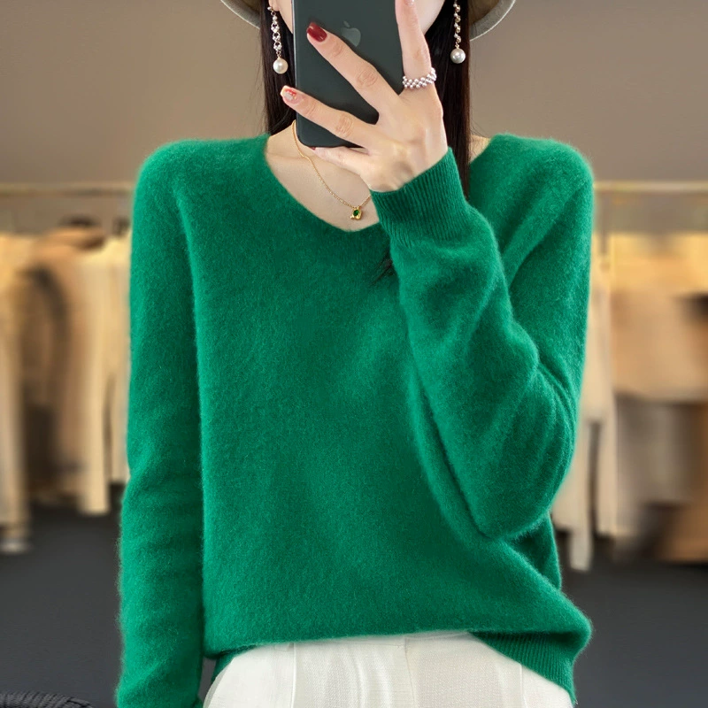 🔥2025 New Arrival Sale 49%🔥 - Women's V-Nack Cashmere Sweater